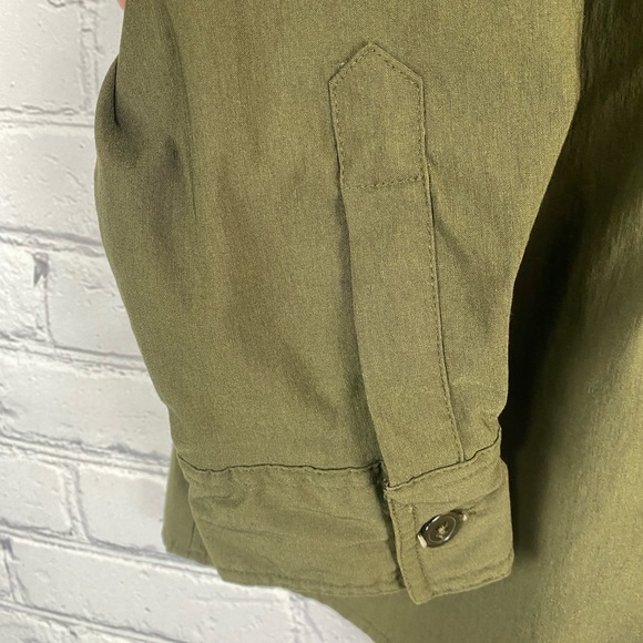 Venezia Green Military Style Jacket Coat size 26/28 - Picture 7 of 9